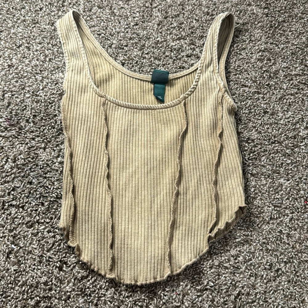 XXS Brown Crop Tank